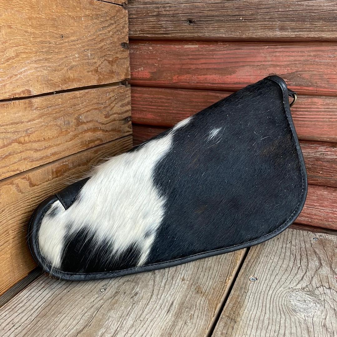 Large Pistol Case - Cowhide w/-Large Pistol Case-Western-Cowhide-Bags-Handmade-Products-Gifts-Dancing Cactus Designs
