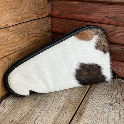 Large Pistol Case - Cowhide w/-Large Pistol Case-Western-Cowhide-Bags-Handmade-Products-Gifts-Dancing Cactus Designs