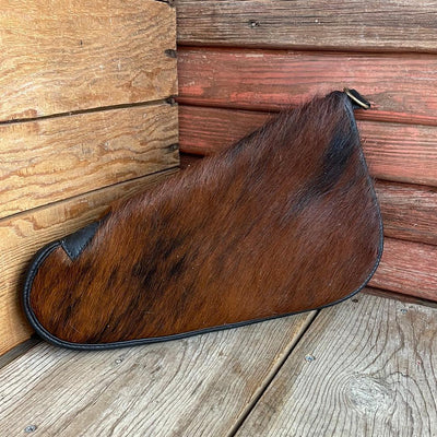 Large Pistol Case - Cowhide w/-Large Pistol Case-Western-Cowhide-Bags-Handmade-Products-Gifts-Dancing Cactus Designs