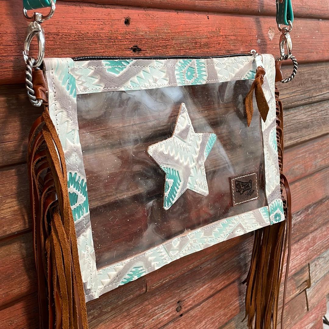Loretta - No Hide w/ Turquoise Sand Aztec-Loretta-Western-Cowhide-Bags-Handmade-Products-Gifts-Dancing Cactus Designs