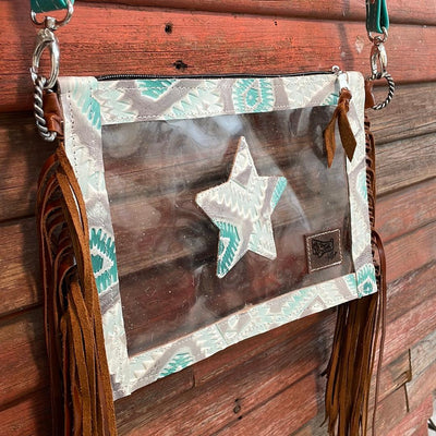 Loretta - No Hide w/ Turquoise Sand Aztec-Loretta-Western-Cowhide-Bags-Handmade-Products-Gifts-Dancing Cactus Designs