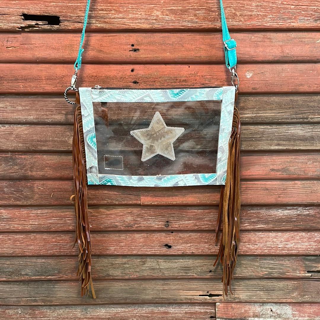 Loretta - No Hide w/ Turquoise Sand Aztec-Loretta-Western-Cowhide-Bags-Handmade-Products-Gifts-Dancing Cactus Designs