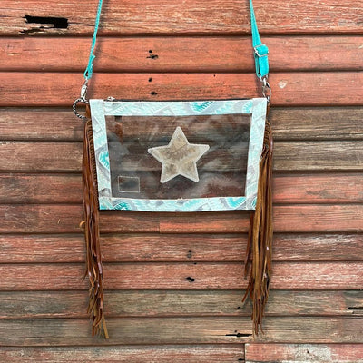 Loretta - No Hide w/ Turquoise Sand Aztec-Loretta-Western-Cowhide-Bags-Handmade-Products-Gifts-Dancing Cactus Designs