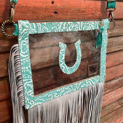 Loretta - No Hide w/ Turquoise Sand Tool-Loretta-Western-Cowhide-Bags-Handmade-Products-Gifts-Dancing Cactus Designs