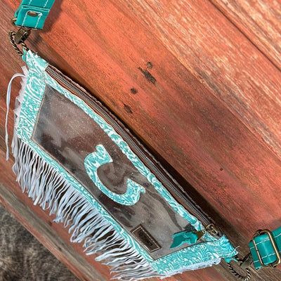 Loretta - No Hide w/ Turquoise Sand Tool-Loretta-Western-Cowhide-Bags-Handmade-Products-Gifts-Dancing Cactus Designs
