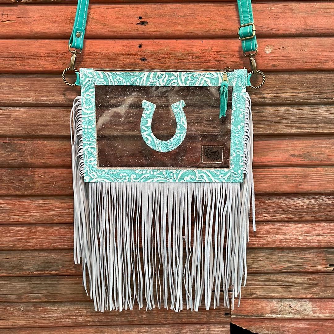 Loretta - No Hide w/ Turquoise Sand Tool-Loretta-Western-Cowhide-Bags-Handmade-Products-Gifts-Dancing Cactus Designs