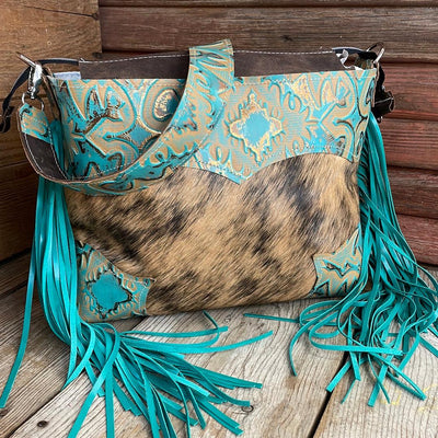 Maren - Brindle w/ Agave Laredo-Maren-Western-Cowhide-Bags-Handmade-Products-Gifts-Dancing Cactus Designs