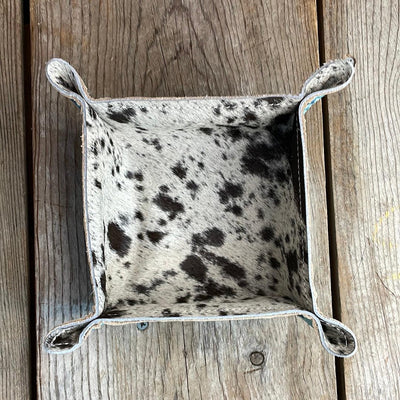 Mini Tray - B&W Speckle w/ Glacier Park Aztec-Mini Tray-Western-Cowhide-Bags-Handmade-Products-Gifts-Dancing Cactus Designs