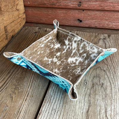 Mini Tray - Dapple w/ Glacier Park Aztec-Mini Tray-Western-Cowhide-Bags-Handmade-Products-Gifts-Dancing Cactus Designs