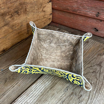 Mini Tray - Dapple w/ Yellowstone River Tool-Mini Tray-Western-Cowhide-Bags-Handmade-Products-Gifts-Dancing Cactus Designs