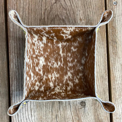 Mini Tray - Longhorn w/ Yellowstone River Tool-Mini Tray-Western-Cowhide-Bags-Handmade-Products-Gifts-Dancing Cactus Designs