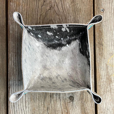 Mini Tray - Silver Acid w/ Glacier Park Aztec-Mini Tray-Western-Cowhide-Bags-Handmade-Products-Gifts-Dancing Cactus Designs
