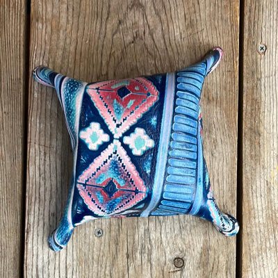 Mini Tray - Tricolor w/ Tucson Sundown Navajo-Mini Tray-Western-Cowhide-Bags-Handmade-Products-Gifts-Dancing Cactus Designs