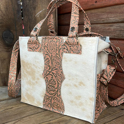 Minnie Pearl - Longhorn w/ Grapefruit Tool-Minnie Pearl-Western-Cowhide-Bags-Handmade-Products-Gifts-Dancing Cactus Designs