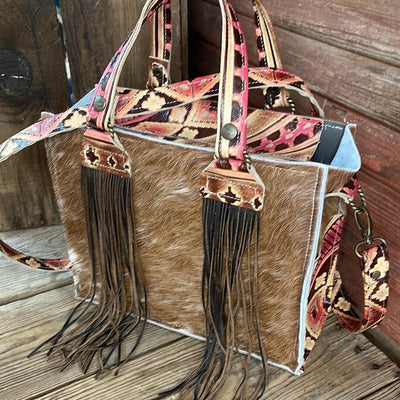 Minnie Pearl - Longhorn w/ Summit Fire Navajo-Minnie Pearl-Western-Cowhide-Bags-Handmade-Products-Gifts-Dancing Cactus Designs
