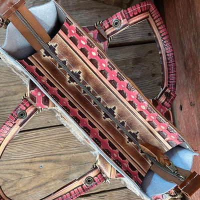 Minnie Pearl - Oil Spot w/ Summit Fire Navajo-Minnie Pearl-Western-Cowhide-Bags-Handmade-Products-Gifts-Dancing Cactus Designs