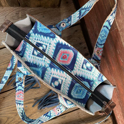 Minnie Pearl - Oil Spot w/ Tucson Sundown Aztec-Minnie Pearl-Western-Cowhide-Bags-Handmade-Products-Gifts-Dancing Cactus Designs