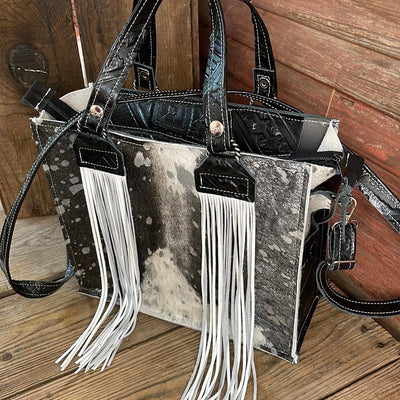 Minnie Pearl - Silver Acid w/ Black Navajo-Minnie Pearl-Western-Cowhide-Bags-Handmade-Products-Gifts-Dancing Cactus Designs