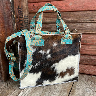 Minnie Pearl - Tricolor w/ Agave Laredo-Minnie Pearl-Western-Cowhide-Bags-Handmade-Products-Gifts-Dancing Cactus Designs