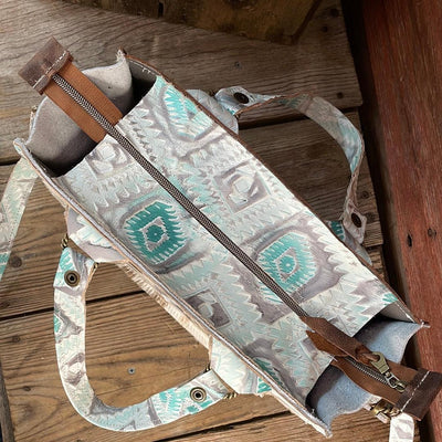Minnie Pearl - Unicorn w/ Turquoise Sand Aztec-Minnie Pearl-Western-Cowhide-Bags-Handmade-Products-Gifts-Dancing Cactus Designs