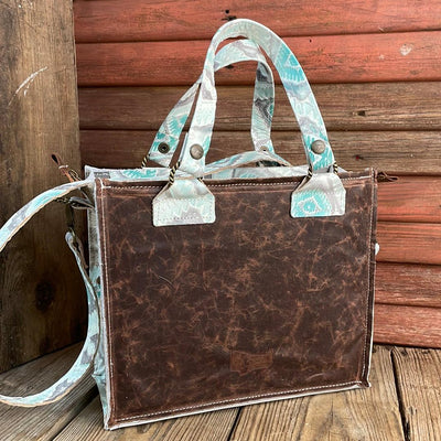 Minnie Pearl - Unicorn w/ Turquoise Sand Aztec-Minnie Pearl-Western-Cowhide-Bags-Handmade-Products-Gifts-Dancing Cactus Designs