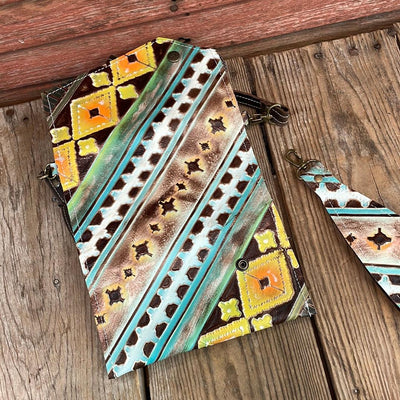 Miranda - w/ Aurora Navajo & Brass Hardware-Miranda-Western-Cowhide-Bags-Handmade-Products-Gifts-Dancing Cactus Designs