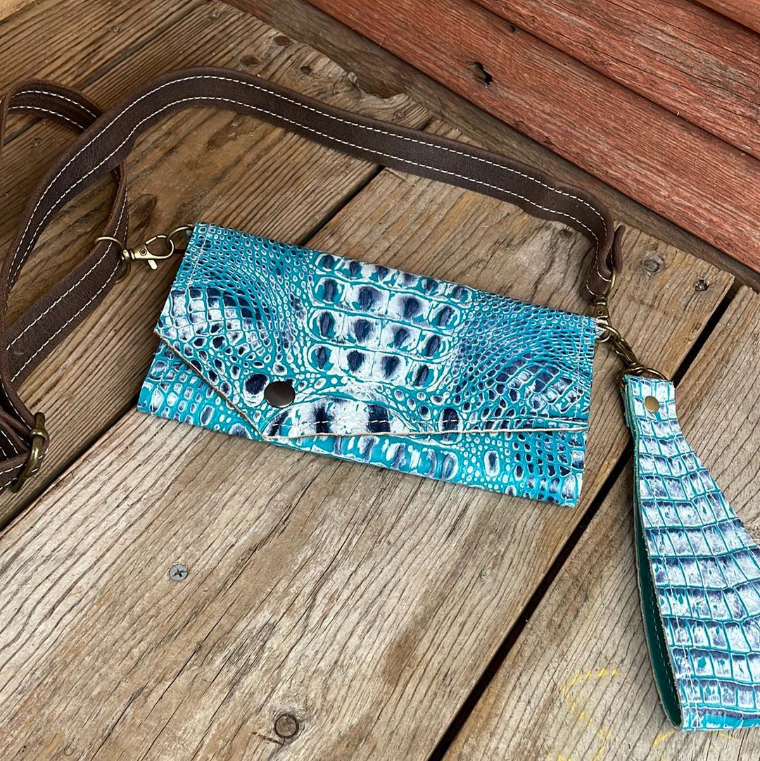 Miranda - w/ Glacier Park Croc-Miranda-Western-Cowhide-Bags-Handmade-Products-Gifts-Dancing Cactus Designs