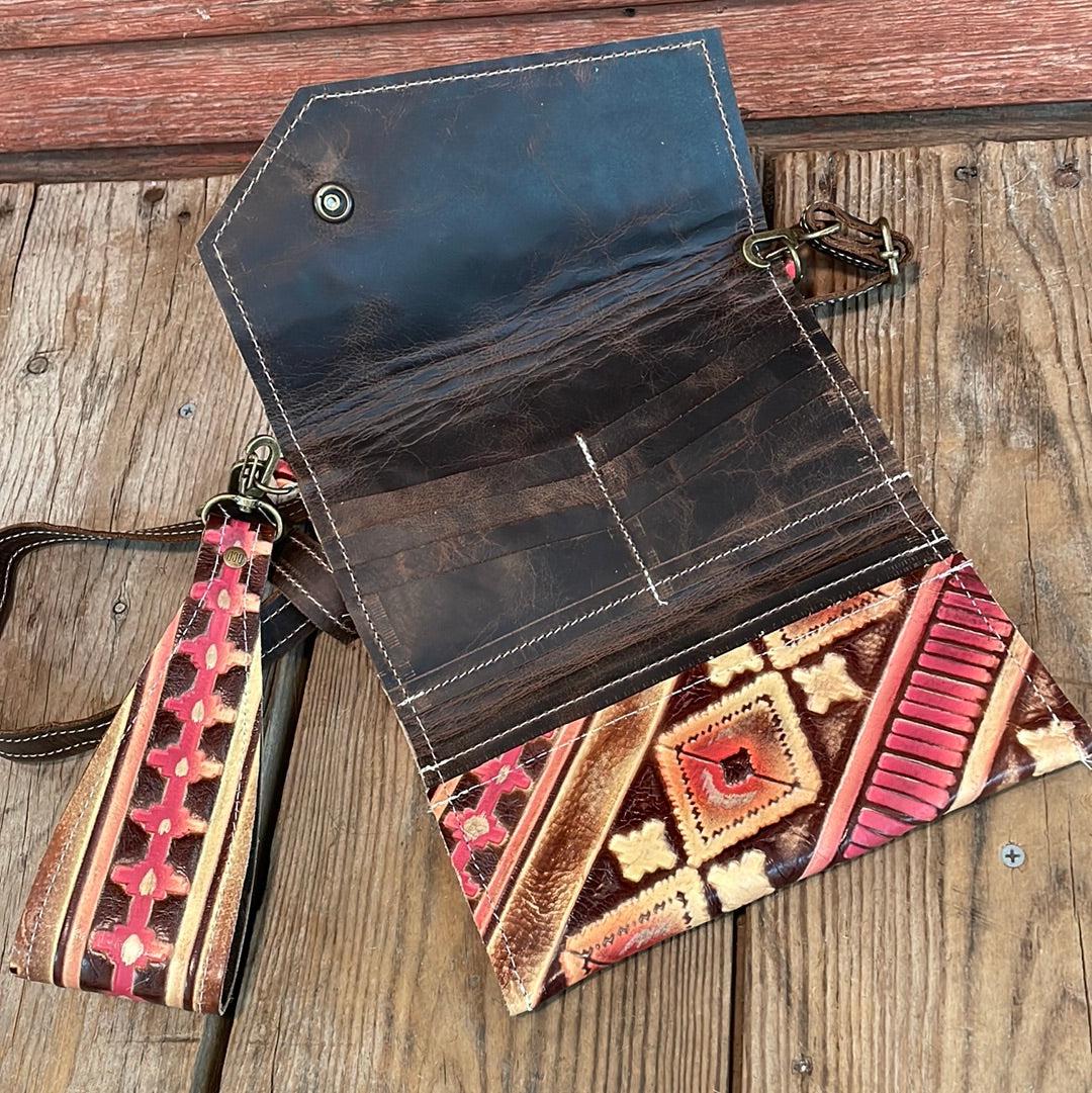 Miranda - w/ Summit Fire Navajo & Brass Hardware-Miranda-Western-Cowhide-Bags-Handmade-Products-Gifts-Dancing Cactus Designs