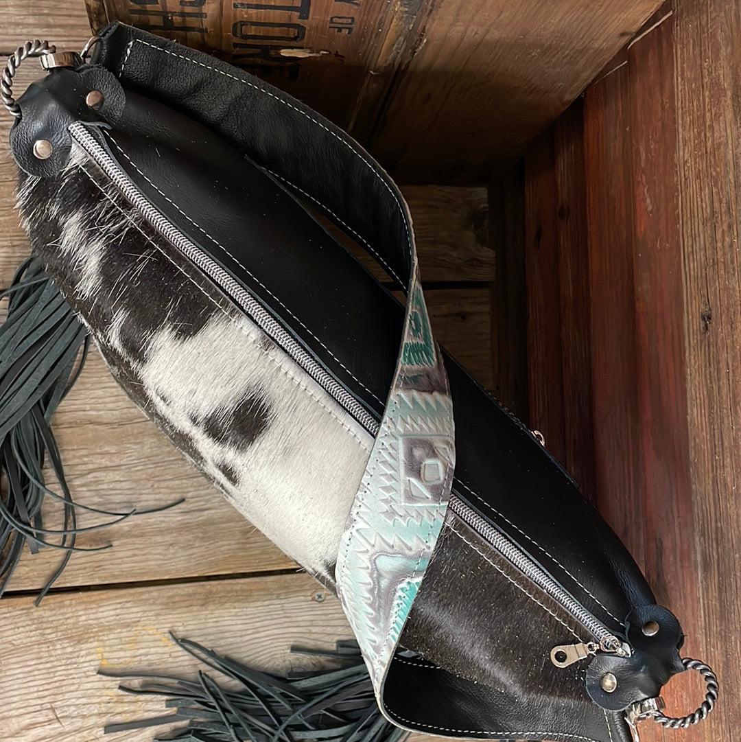 Oakley - Black & White w/ Blank Slate-Oakley-Western-Cowhide-Bags-Handmade-Products-Gifts-Dancing Cactus Designs