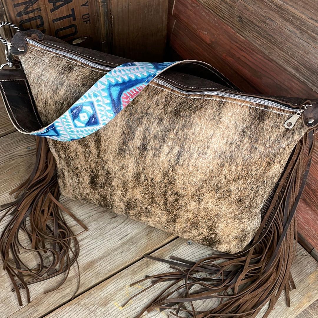 Oakley - Brindle w/ Blank Slate-Oakley-Western-Cowhide-Bags-Handmade-Products-Gifts-Dancing Cactus Designs