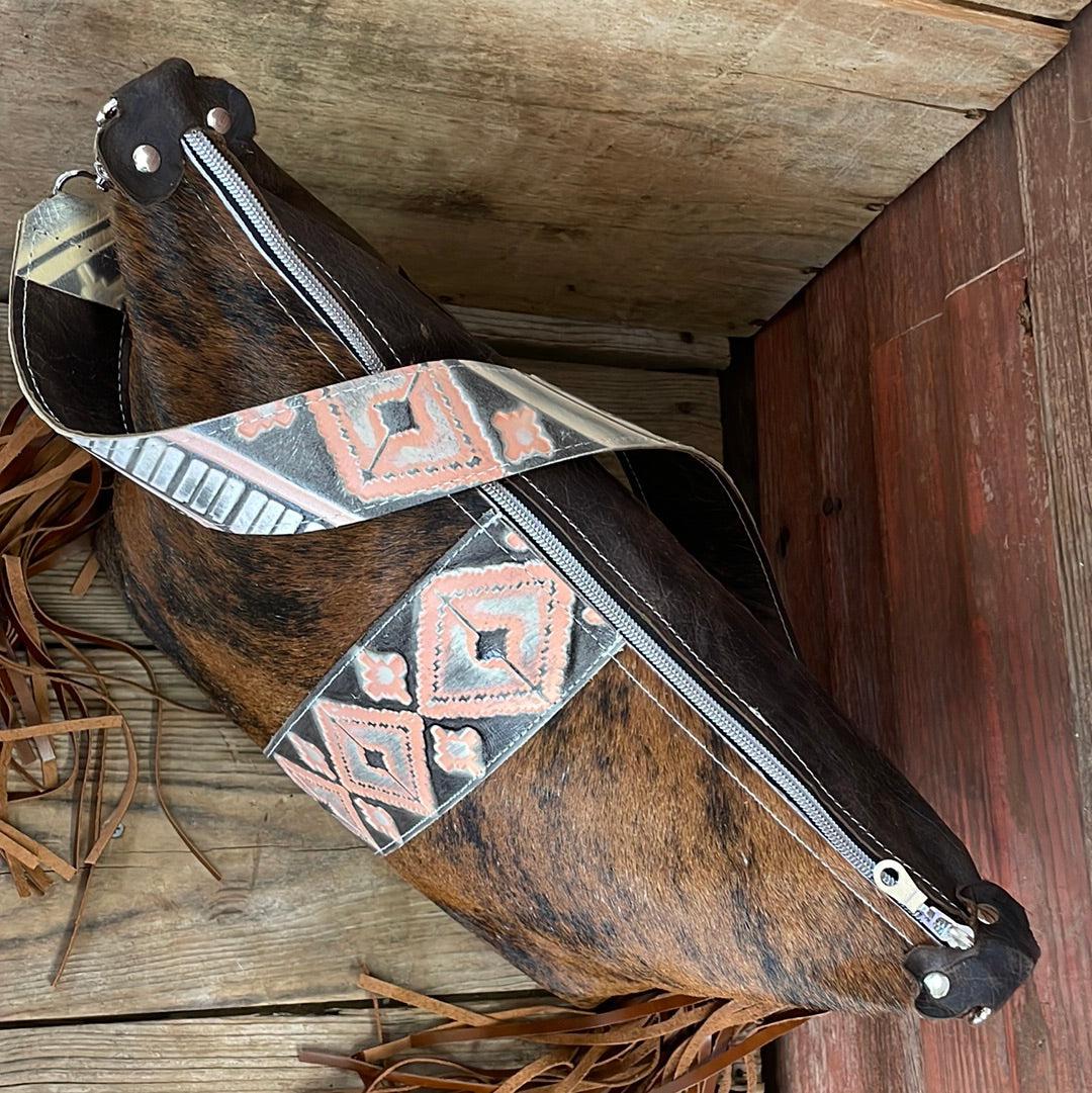 Oakley - Red Brindle w/ Adobe Navajo-Oakley-Western-Cowhide-Bags-Handmade-Products-Gifts-Dancing Cactus Designs