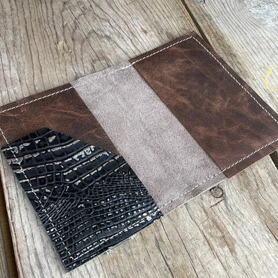 Passport Cover - C&W Acid w/ Black Croc-Passport Cover-Western-Cowhide-Bags-Handmade-Products-Gifts-Dancing Cactus Designs