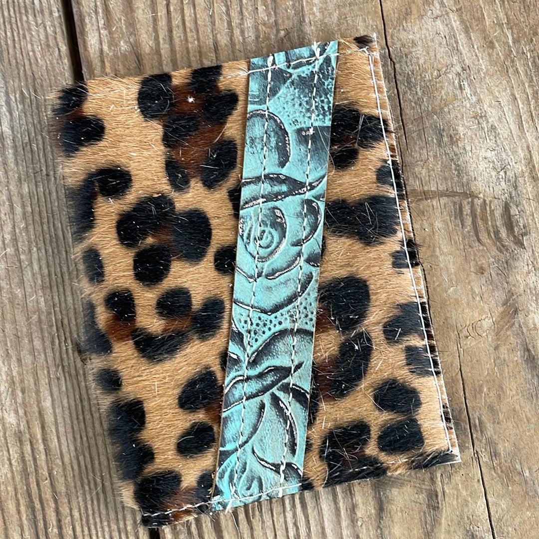Passport Cover - Leopard w/ Geode Roses-Passport Cover-Western-Cowhide-Bags-Handmade-Products-Gifts-Dancing Cactus Designs