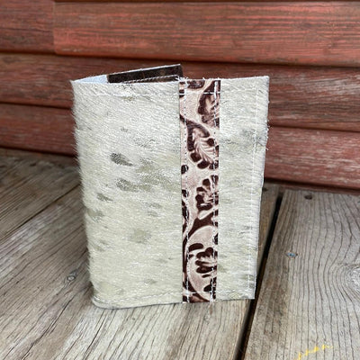 Passport Cover - Silver Acid w/ Ivory Tool-Passport Cover-Western-Cowhide-Bags-Handmade-Products-Gifts-Dancing Cactus Designs