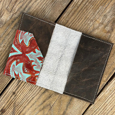 Passport Cover - Tricolor w/ Patriot Laredo-Passport Cover-Western-Cowhide-Bags-Handmade-Products-Gifts-Dancing Cactus Designs