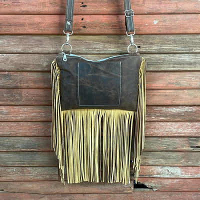 Patsy - B&W Speckle w/ Buffalo Scene Design-Patsy-Western-Cowhide-Bags-Handmade-Products-Gifts-Dancing Cactus Designs