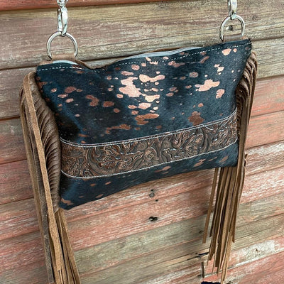 Patsy - Black & Rose Gold Acid w/ Cowboy Tool-Patsy-Western-Cowhide-Bags-Handmade-Products-Gifts-Dancing Cactus Designs