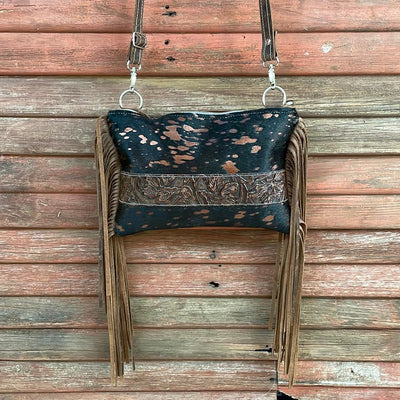 Patsy - Black & Rose Gold Acid w/ Cowboy Tool-Patsy-Western-Cowhide-Bags-Handmade-Products-Gifts-Dancing Cactus Designs