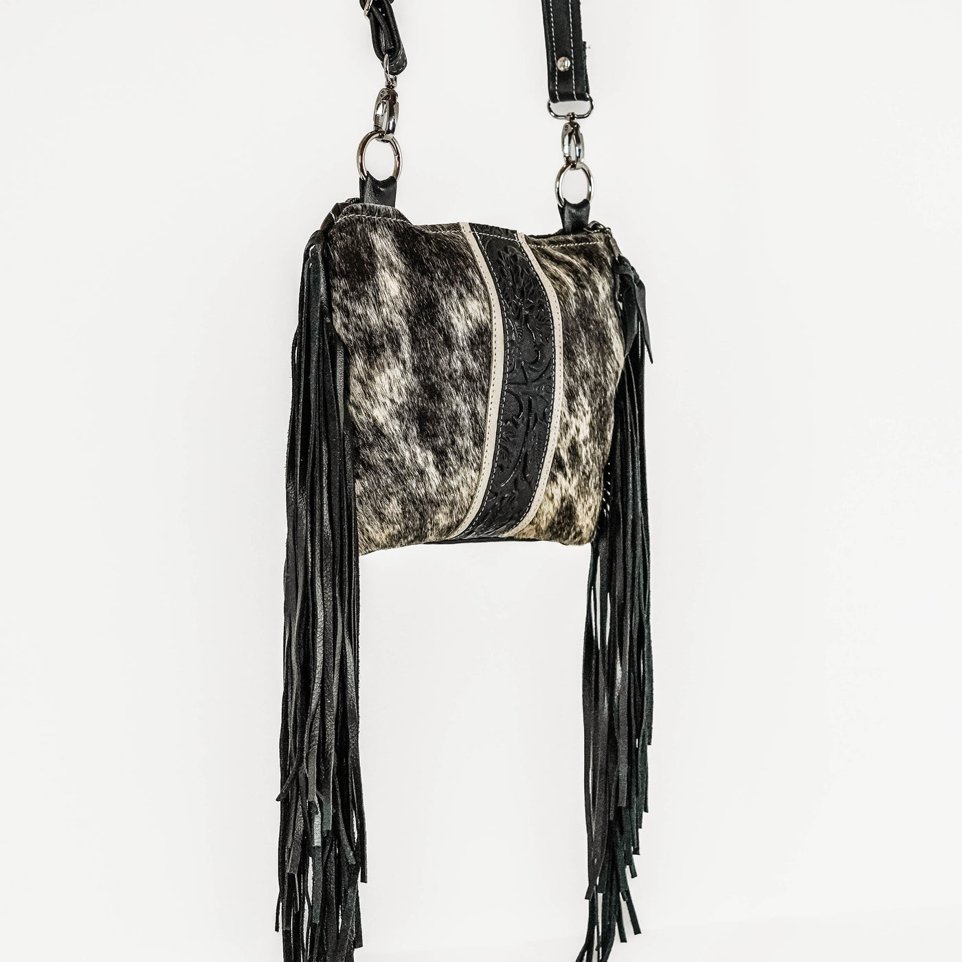 Patsy - Black & White w/ Onyx Tool-Patsy-Western-Cowhide-Bags-Handmade-Products-Gifts-Dancing Cactus Designs