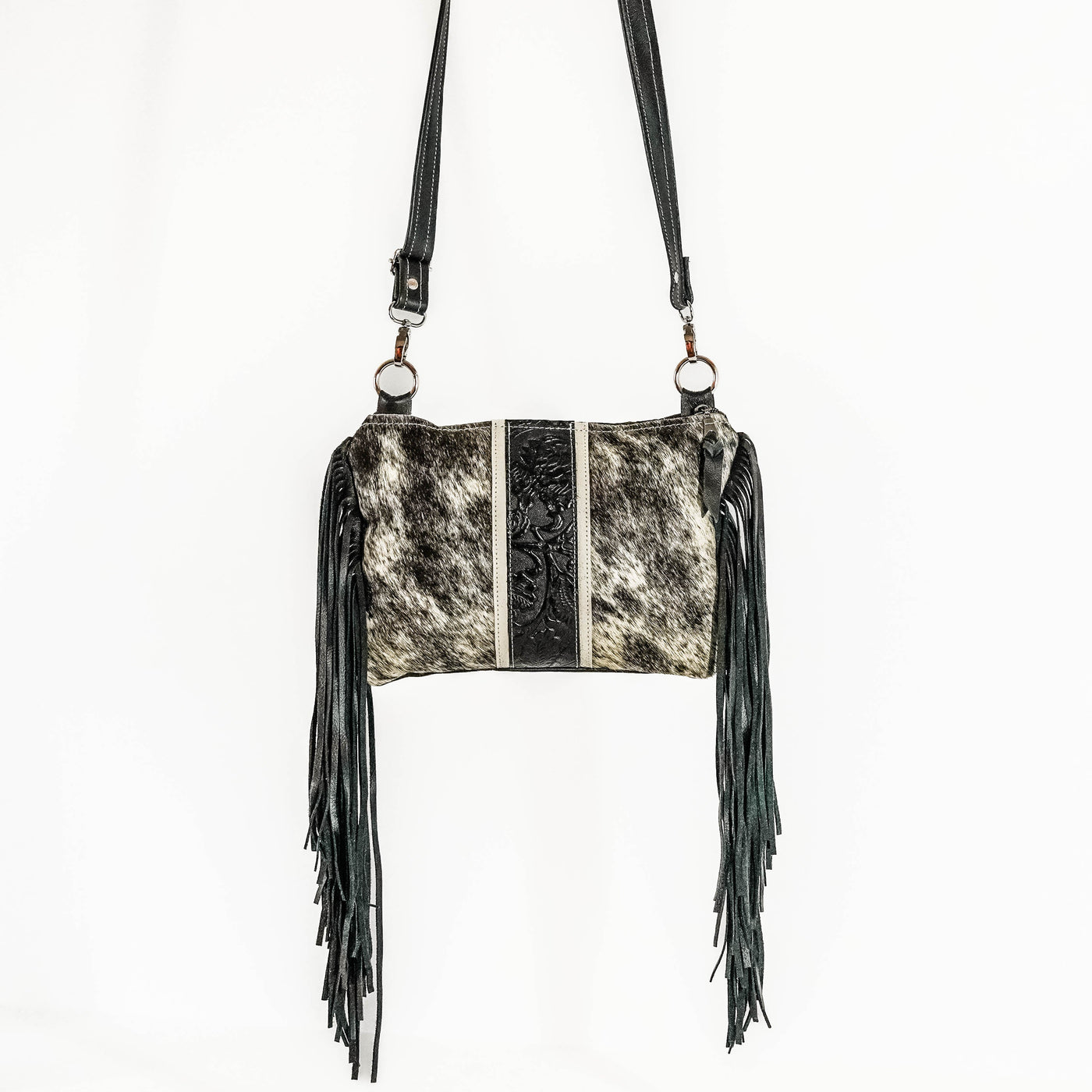 Patsy - Black & White w/ Onyx Tool-Patsy-Western-Cowhide-Bags-Handmade-Products-Gifts-Dancing Cactus Designs