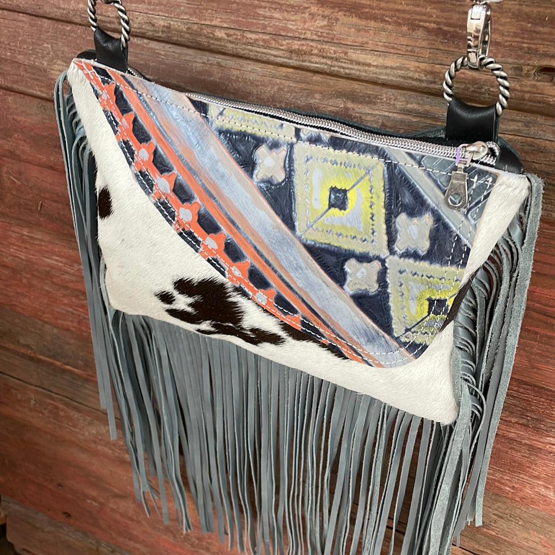 Patsy - Black & White w/ Teton Sunset-Patsy-Western-Cowhide-Bags-Handmade-Products-Gifts-Dancing Cactus Designs