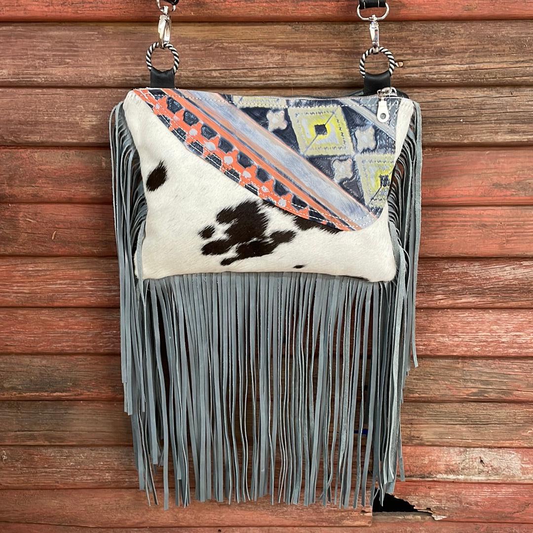 Patsy - Black & White w/ Teton Sunset-Patsy-Western-Cowhide-Bags-Handmade-Products-Gifts-Dancing Cactus Designs