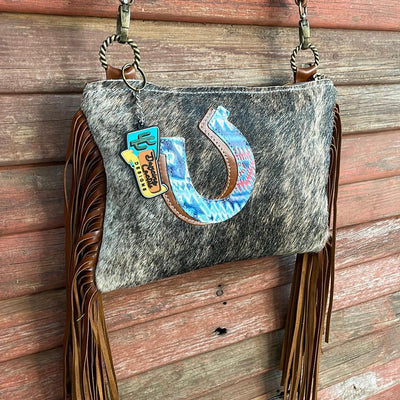 Patsy - Brindle w/ Tucson Sundown Aztec Horse Shoe-Patsy-Western-Cowhide-Bags-Handmade-Products-Gifts-Dancing Cactus Designs