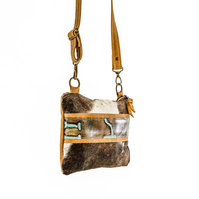 Patsy - Chocolate & White w/ Turquoise Brands-Patsy-Western-Cowhide-Bags-Handmade-Products-Gifts-Dancing Cactus Designs