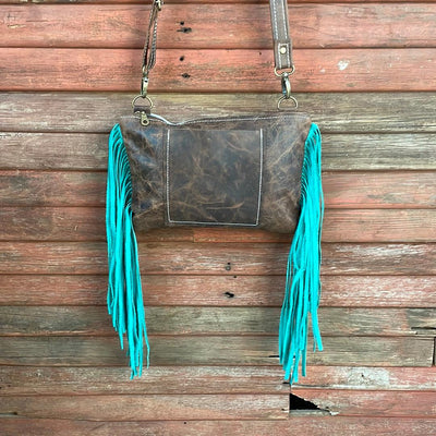 Patsy - Dark Brindle w/ Turquoise Brands-Patsy-Western-Cowhide-Bags-Handmade-Products-Gifts-Dancing Cactus Designs