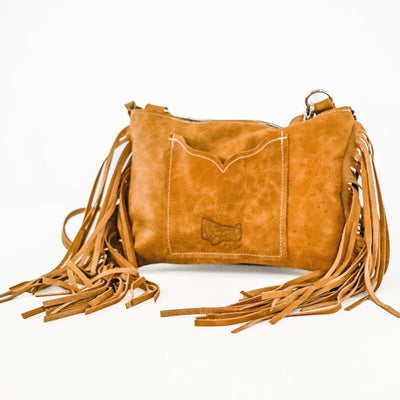 Patsy - Dark Brindle w/ Turquoise Venetian Tool-Patsy-Western-Cowhide-Bags-Handmade-Products-Gifts-Dancing Cactus Designs