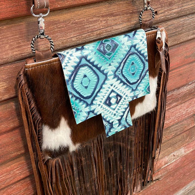 Patsy - Tricolor w/ Glacier Park Aztec Flap-Patsy-Western-Cowhide-Bags-Handmade-Products-Gifts-Dancing Cactus Designs