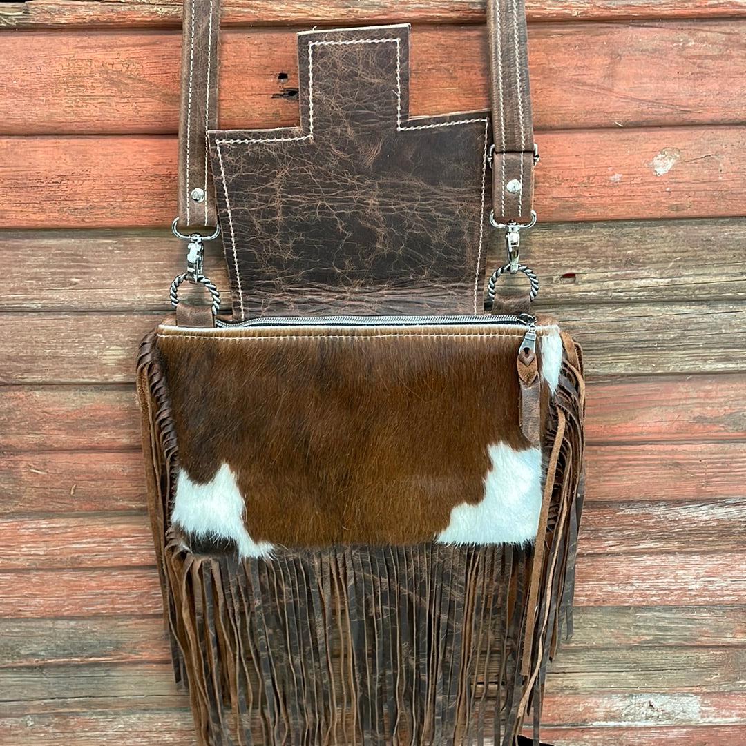 Patsy - Tricolor w/ Glacier Park Aztec Flap-Patsy-Western-Cowhide-Bags-Handmade-Products-Gifts-Dancing Cactus Designs