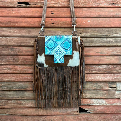 Patsy - Tricolor w/ Glacier Park Aztec Flap-Patsy-Western-Cowhide-Bags-Handmade-Products-Gifts-Dancing Cactus Designs