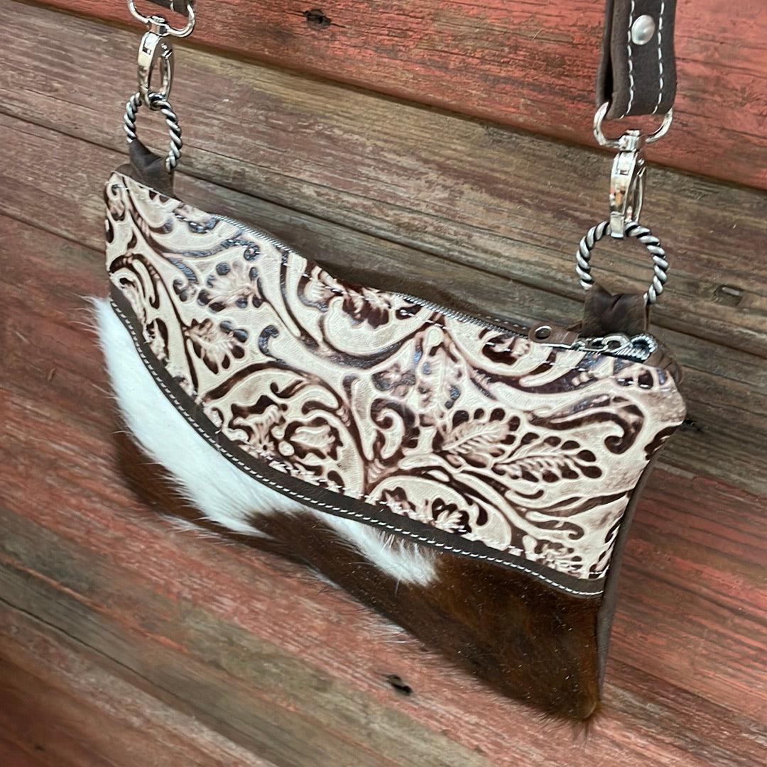 Patsy - Tricolor w/ Ivory Tool-Patsy-Western-Cowhide-Bags-Handmade-Products-Gifts-Dancing Cactus Designs
